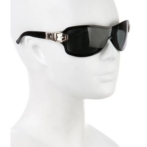 Last Call. GUCCI Logo Black Shield Style Sunglasses